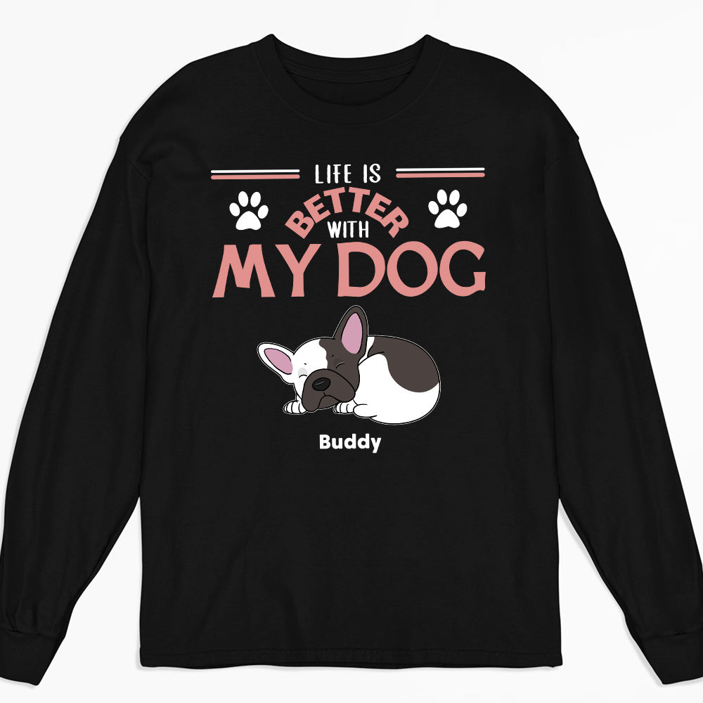 Better With My Fur Kids - Personalized Custom Long Sleeve T-shirt