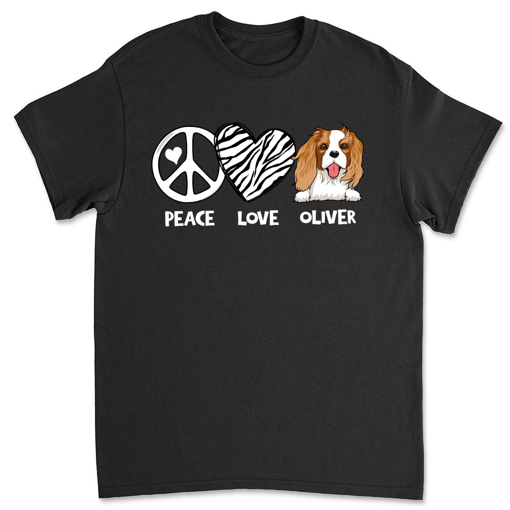 Peace And Love - Personalized Custom Unisex T-shirt