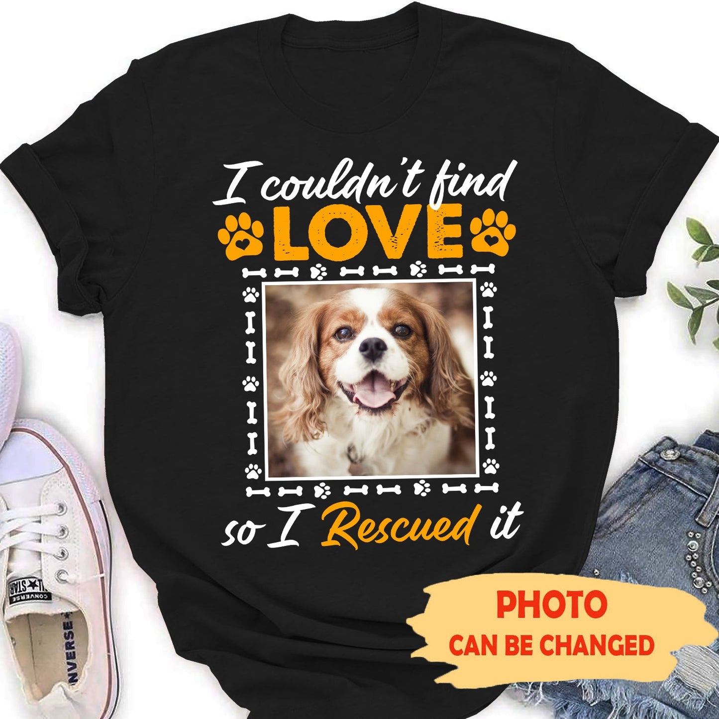 Rescue Love - Personalized Custom Photo Women's T-shirt