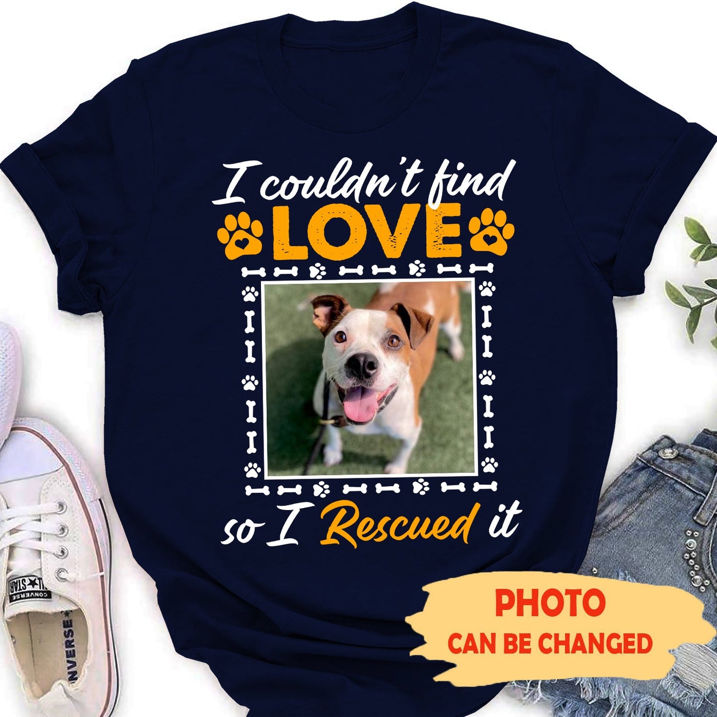 Rescue Love - Personalized Custom Photo Women's T-shirt