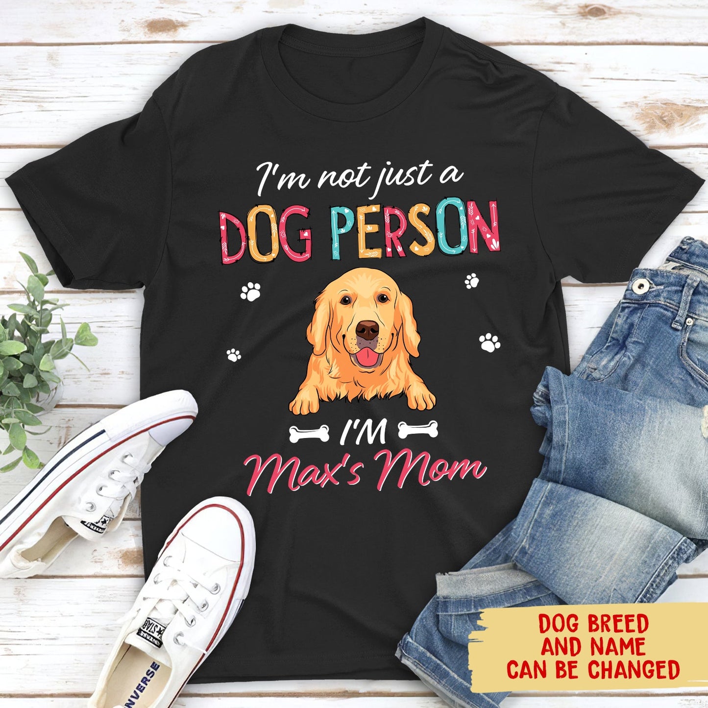 Dog Person Dog Mom - Personalized Custom Unisex T-shirt