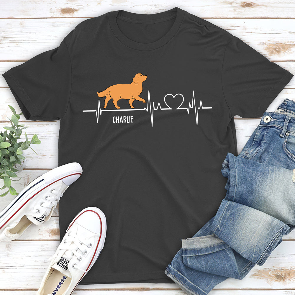 Dog Heartbeat - Personalized Custom Unisex T-shirt