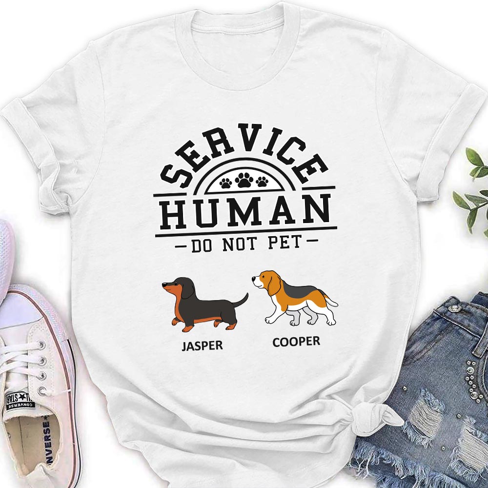 Dogs Service Human - Personalized Custom Women's T-shirt