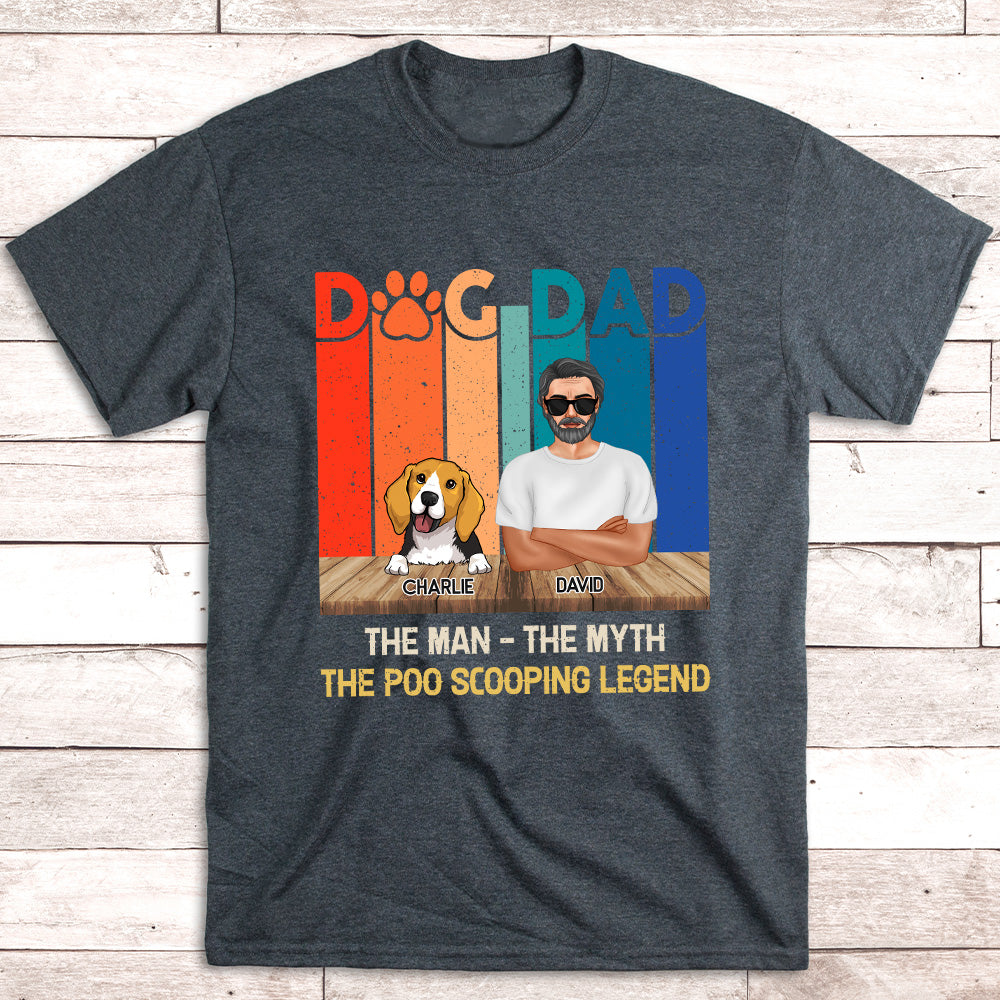 Dog Dad Man - Personalized Custom Unisex T-shirt