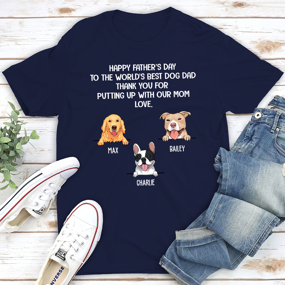 World's Best Dog Dad - Personalized Custom Unisex T-shirt