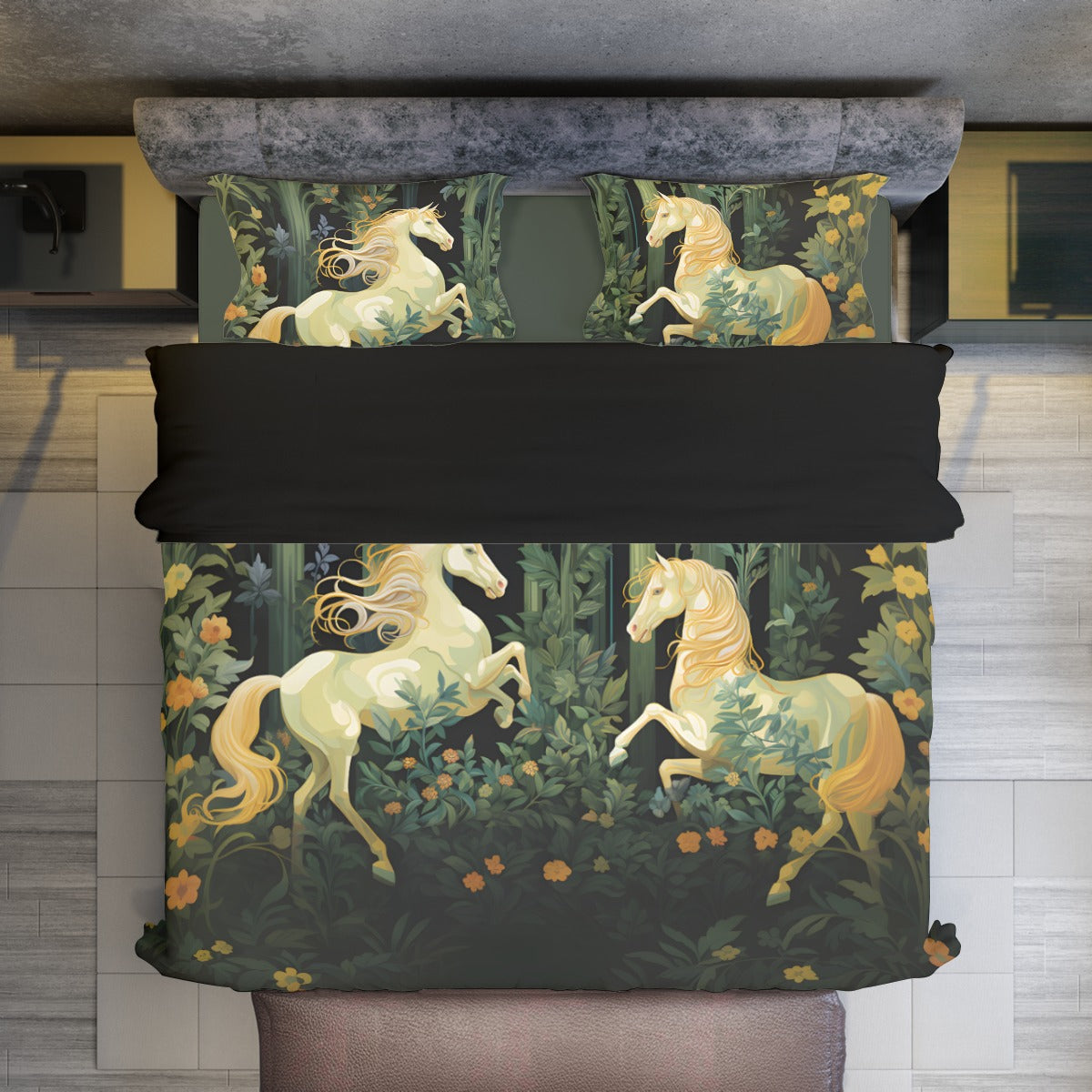 Duvet Set - Golden Horses