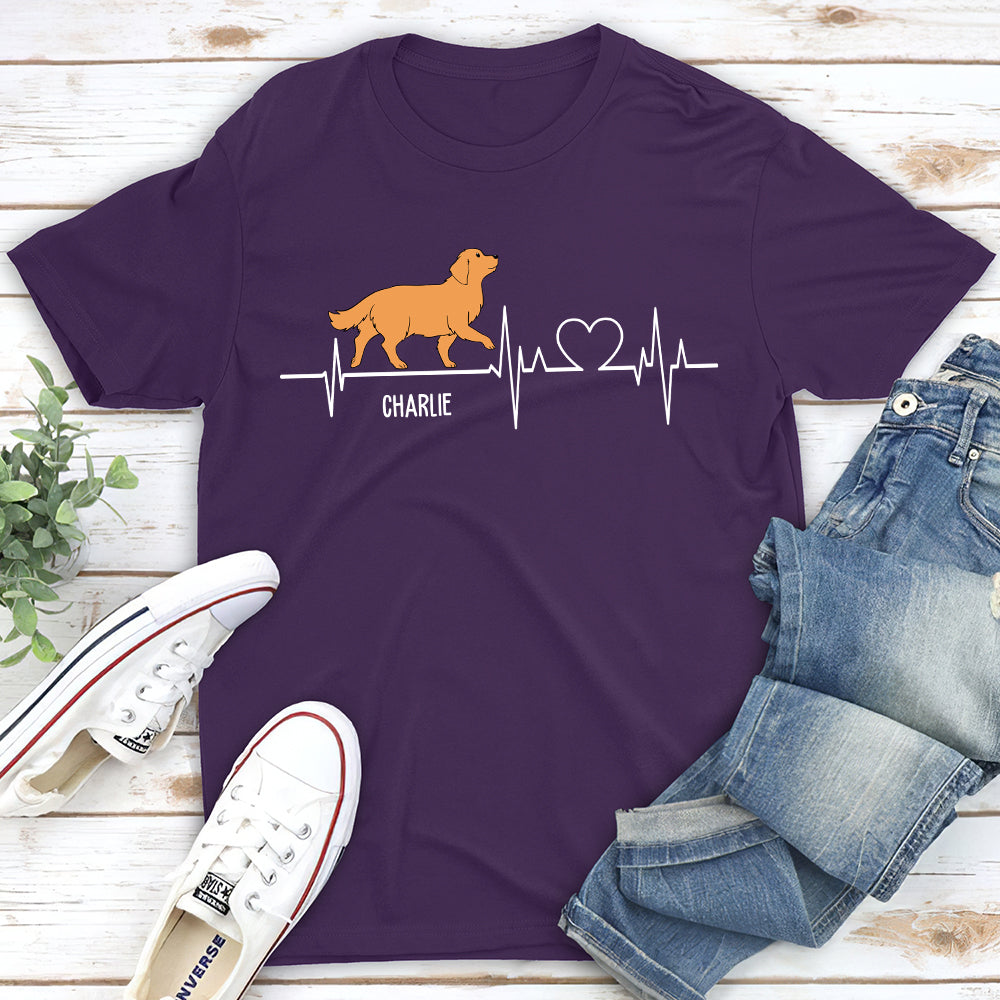 Dog Heartbeat - Personalized Custom Unisex T-shirt