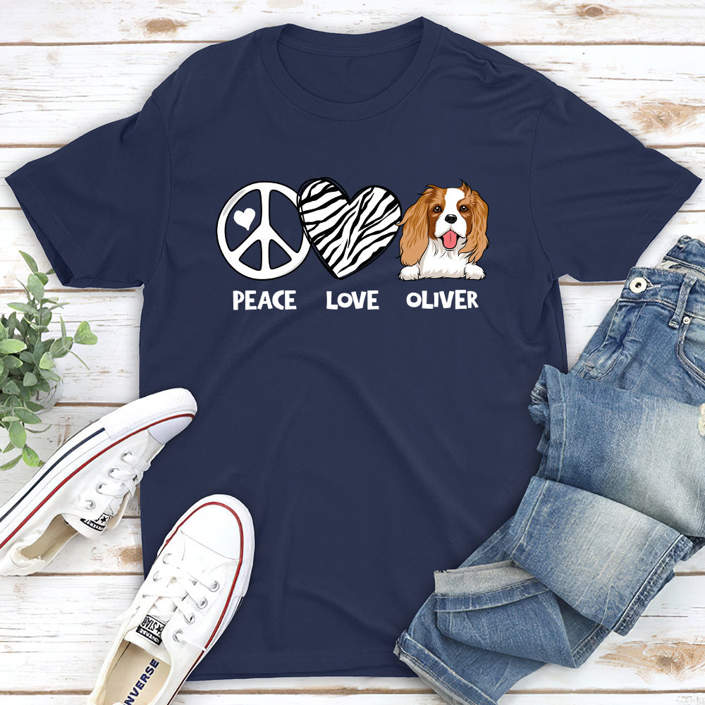 Peace And Love - Personalized Custom Unisex T-shirt