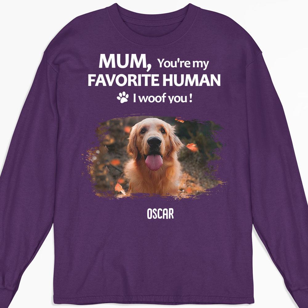 To My Favorite Human Photo - Personalized Custom Long Sleeve T-shirt