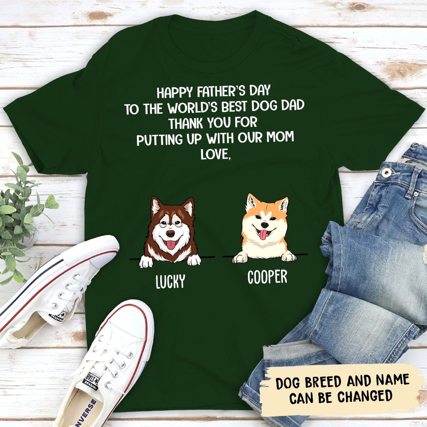 World's Best Dog Dad - Personalized Custom Unisex T-shirt