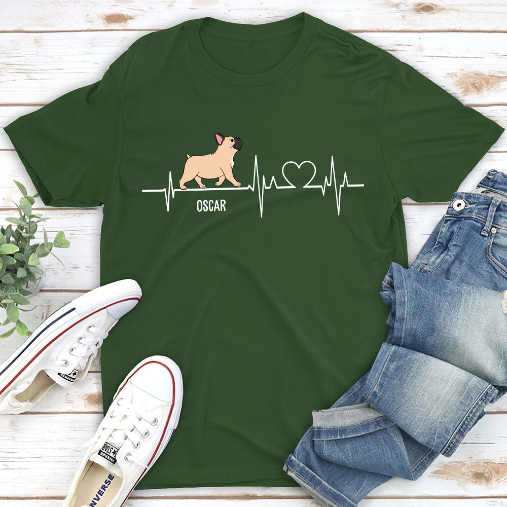 Dog Heartbeat - Personalized Custom Unisex T-shirt