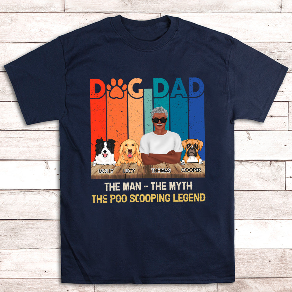 Dog Dad Man - Personalized Custom Unisex T-shirt