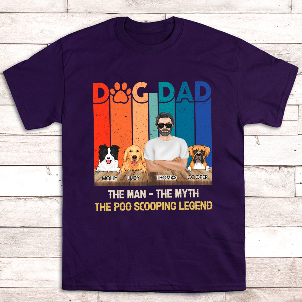 Dog Dad Man - Personalized Custom Unisex T-shirt