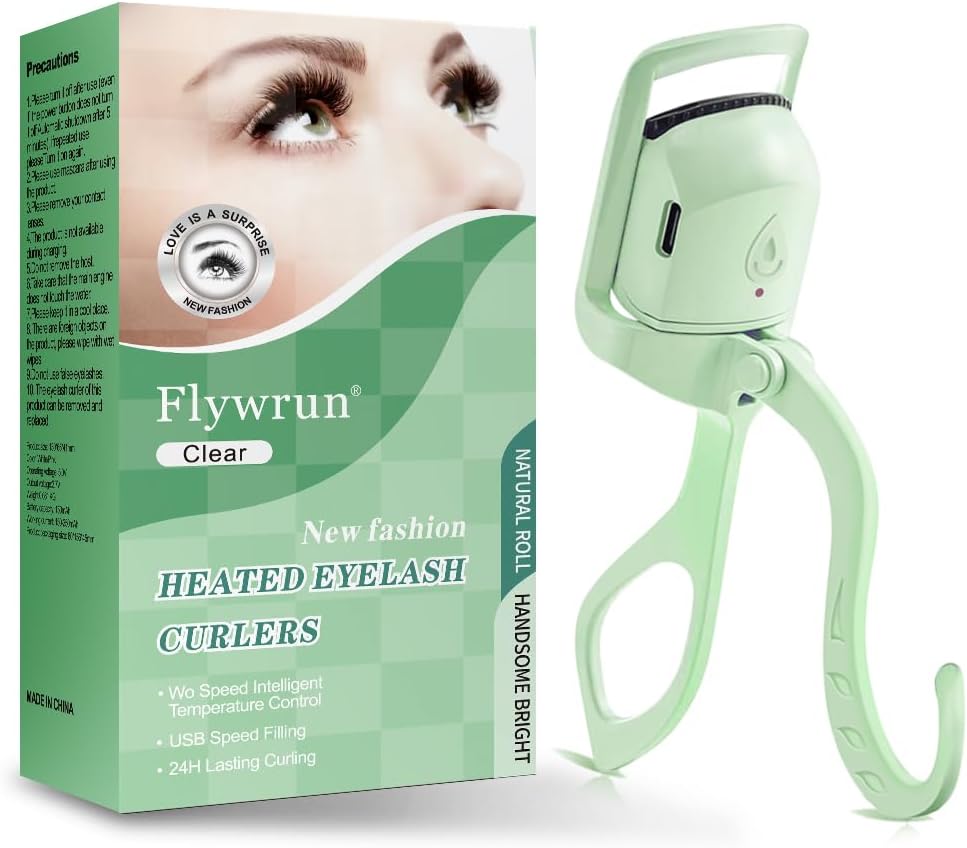 Heated Eyelash Curlers - Fast Heat up Within 5s - 24 Hours Long Lasting - Rechargeable Electric Eyelash Curler - Temperature Control - Safe Anti-Burn Lash Curler - Quick Natural Curling Eye Lashes