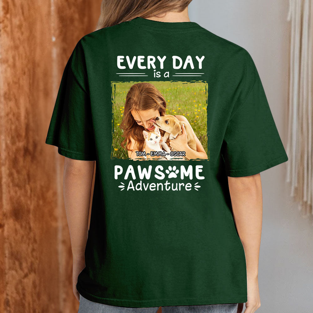 Pawsome Adventure Photo - Personalized Custom Unisex T-shirt