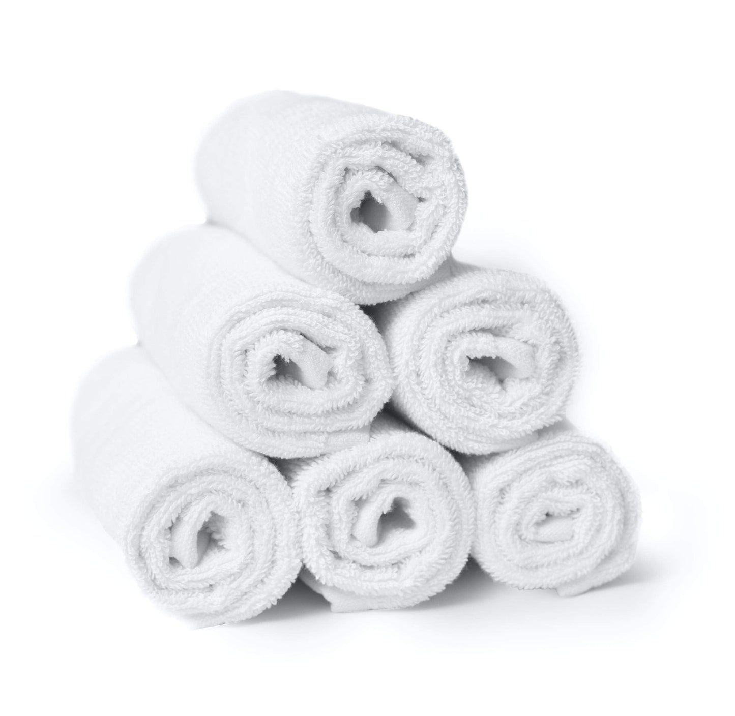 RosenSoft Oversized Wash Clothes-16x14 in Extra Large Wash Cloths for Body and Face, Hand Gym Spa- Fingertip Towels for Bathroom, Bath Towel Set (White, 6)