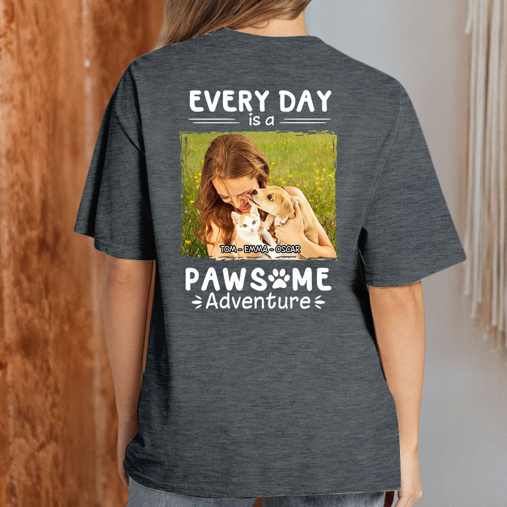 Pawsome Adventure Photo - Personalized Custom Unisex T-shirt