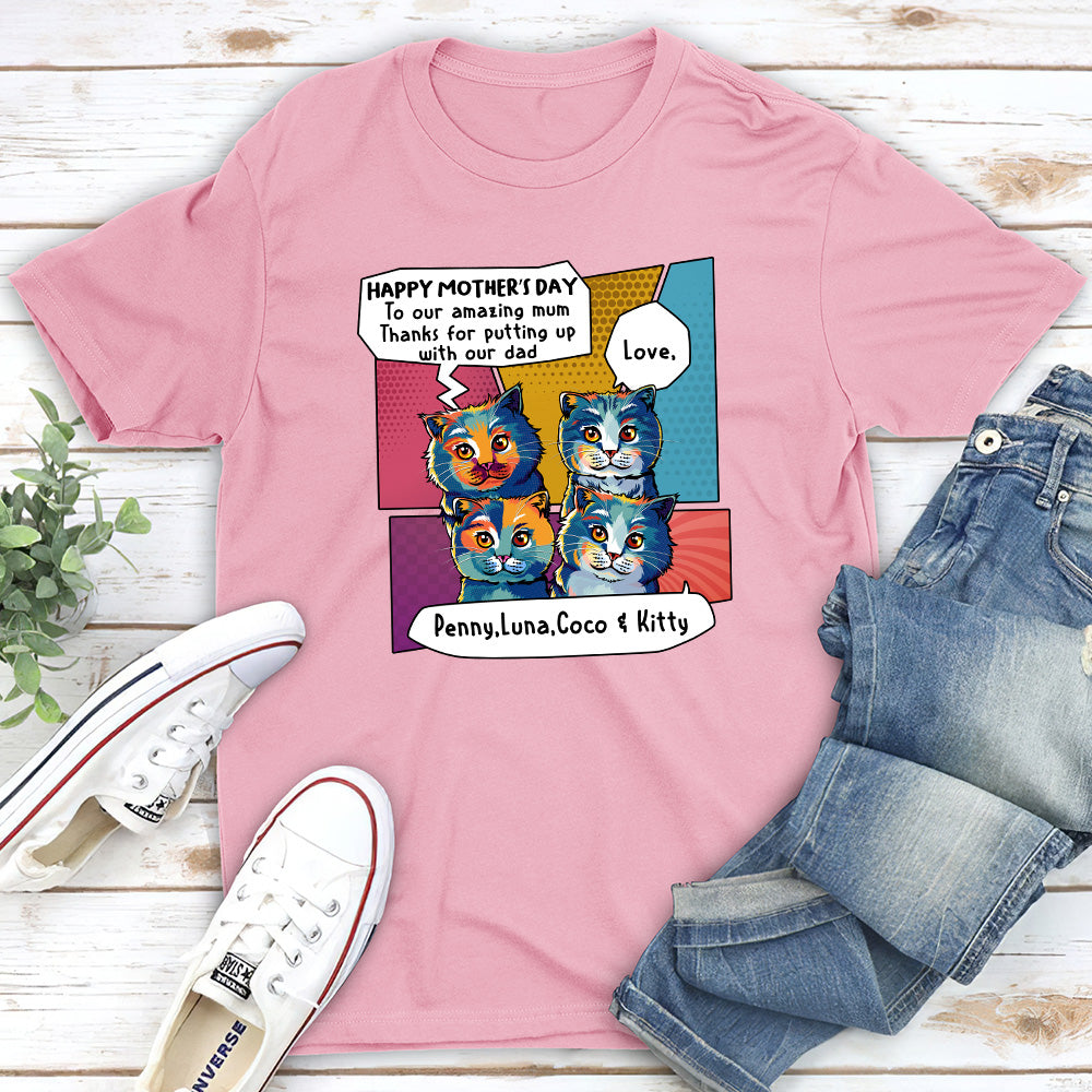 Amazing Cat Dad - Personalized Custom Unisex T-shirt