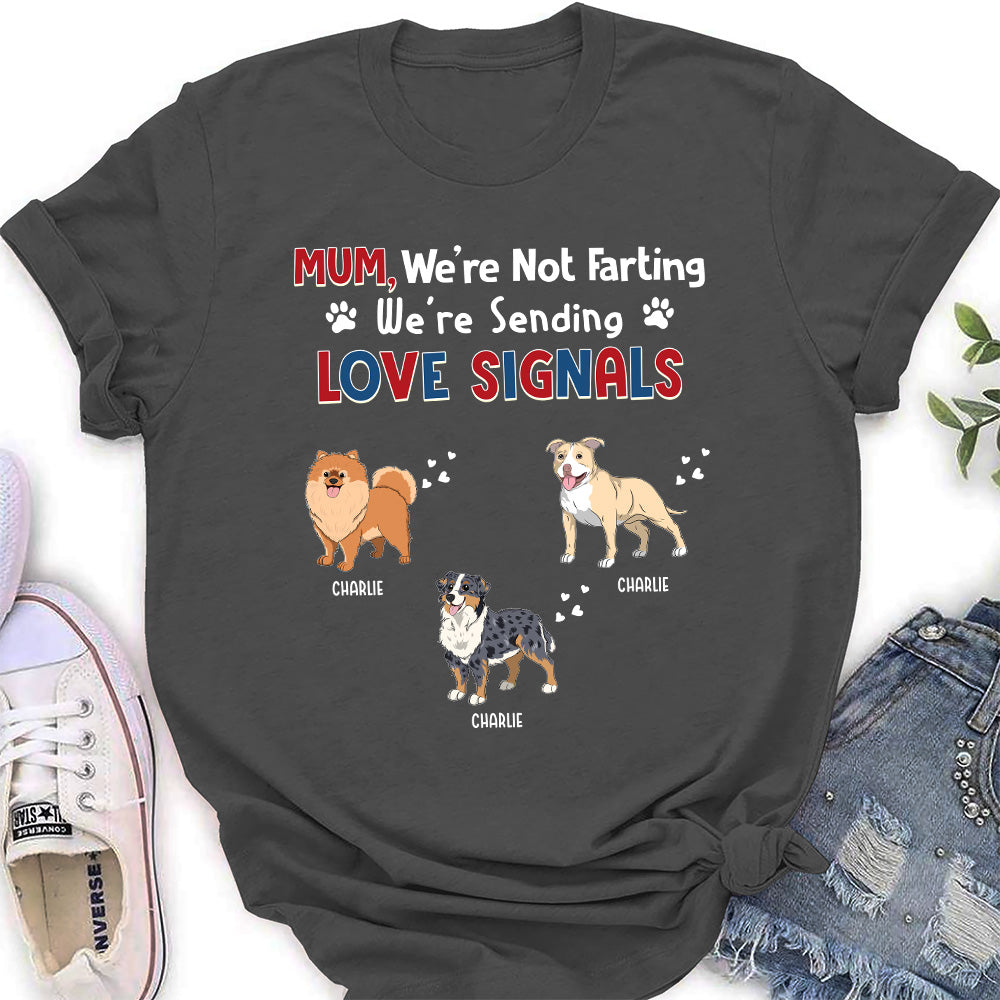Sending Love Signals - Personalized Custom Women's T-shirt