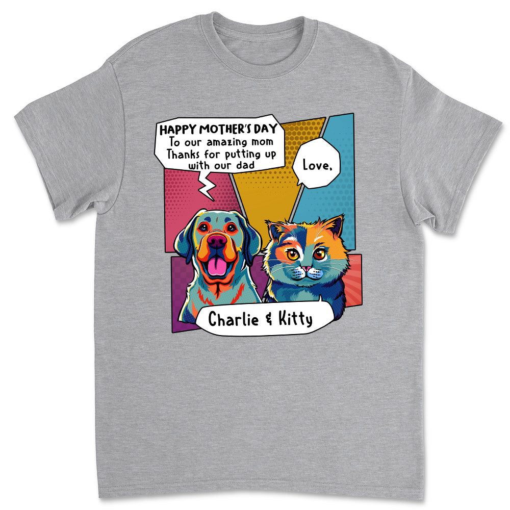 Pop Art Amazing Pet Dad - Personalized Custom Premium T-shirt