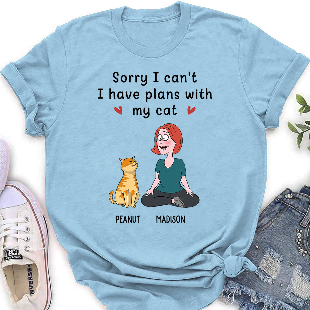 Plans With Cats - Personalized Custom Women's T-shirt