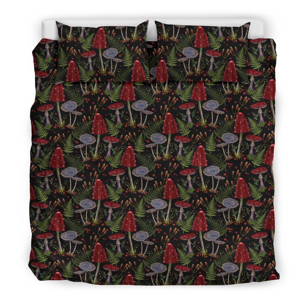 Red Mushrooms Quilt, Doona & Duvet Covers