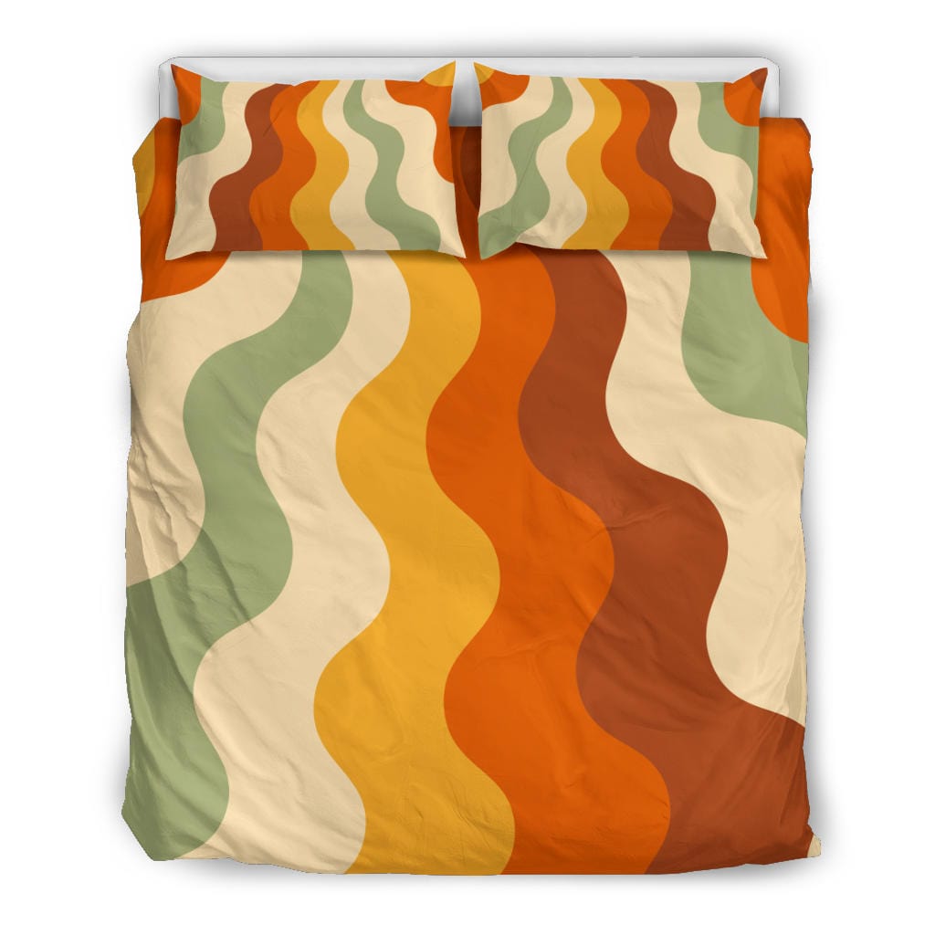 Cascading Retro Vibes Non Outlined Quilt, Doona & Duvet Covers