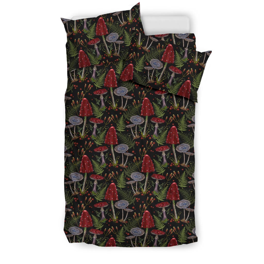 Red Mushrooms Quilt, Doona & Duvet Covers