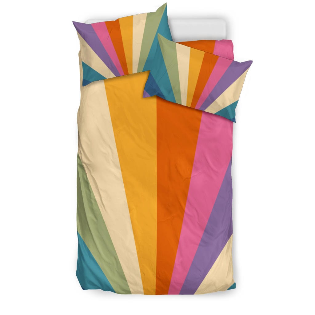 Retro Sun Rays Non Outlined Quilt, Doona & Duvet Covers