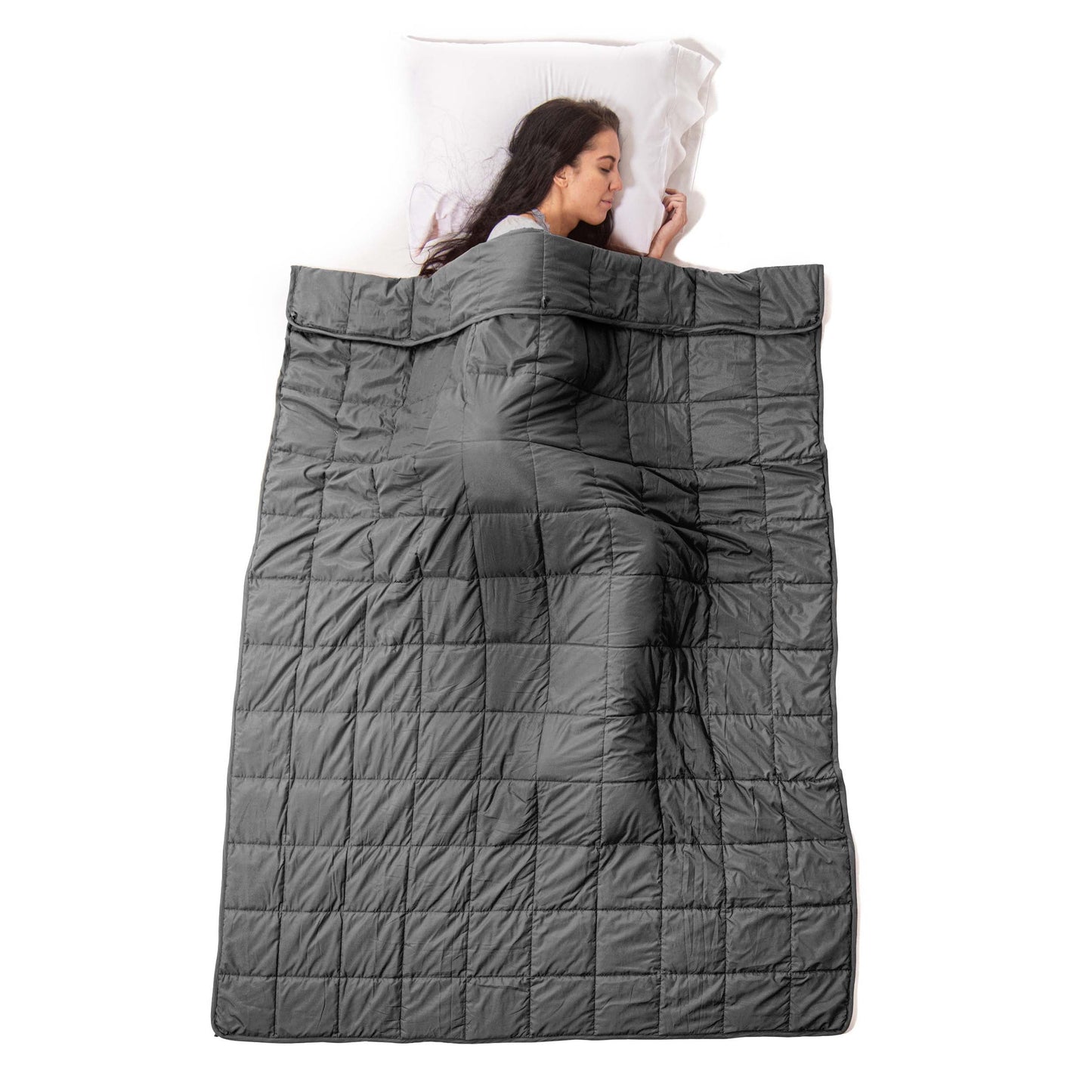 Quilted Microfiber Weighted Throw Blanket - Charcoal