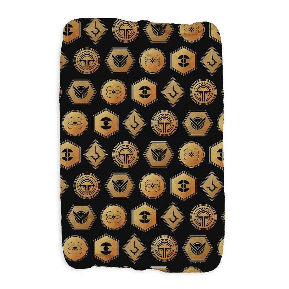Dune Faction Emblems Sherpa Blanket