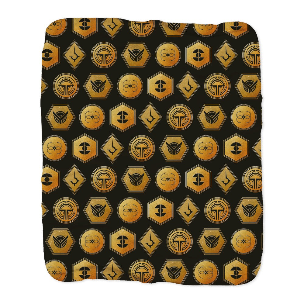 Dune Faction Emblems Sherpa Blanket