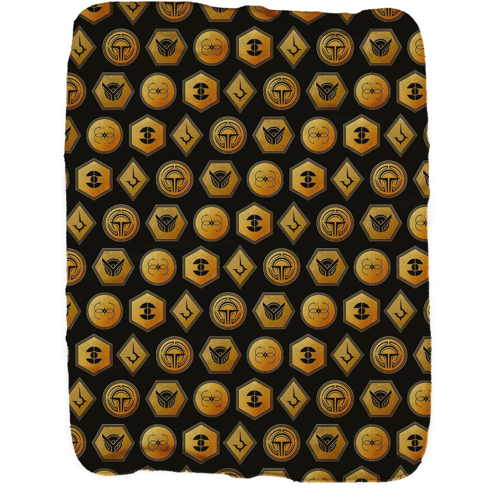 Dune Faction Emblems Sherpa Blanket