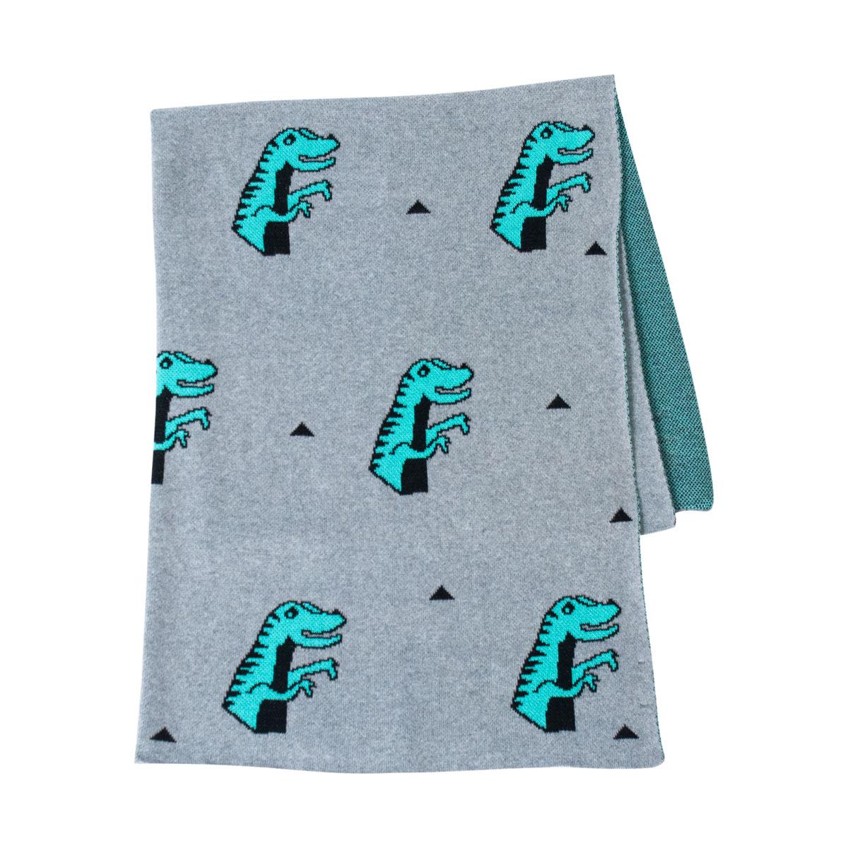 Dino Baby Throw - Blue