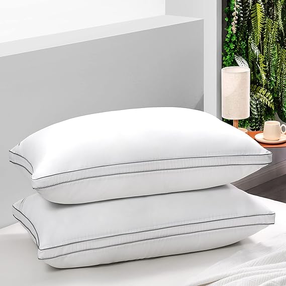 Bed Pillows for Sleeping 2 Pack - Luxury Plush Down Alternative Pillows