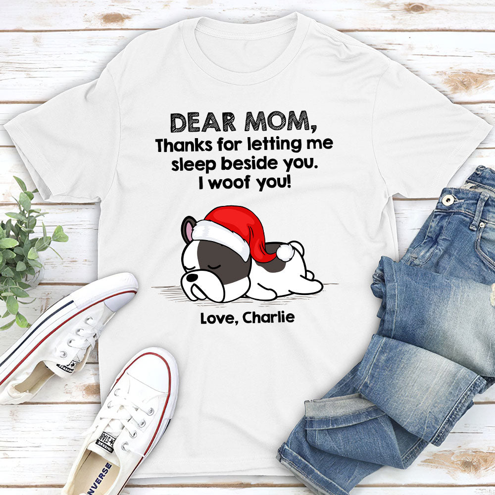 Sleep Beside Dog - Personalized Custom Premium T-shirt