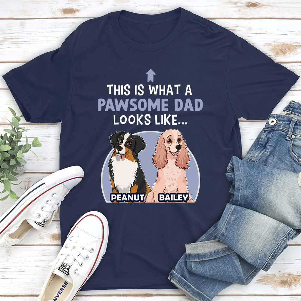 Pawsome Mom/Dad - Personalized Custom Unisex T-shirt