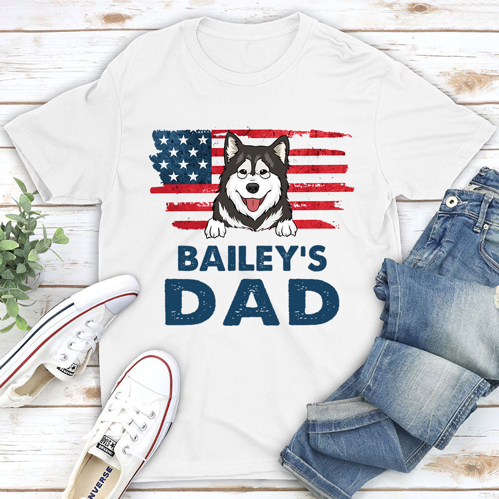 Dog Dad Simple - Personalized Custom Unisex T-shirt