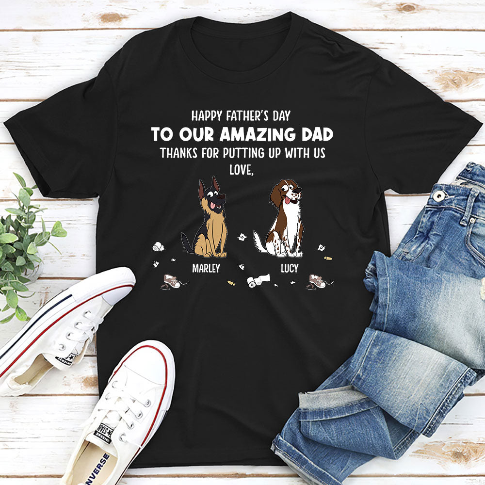 Dog Thanks For Dad 2 - Personalized Custom Unisex T-shirt