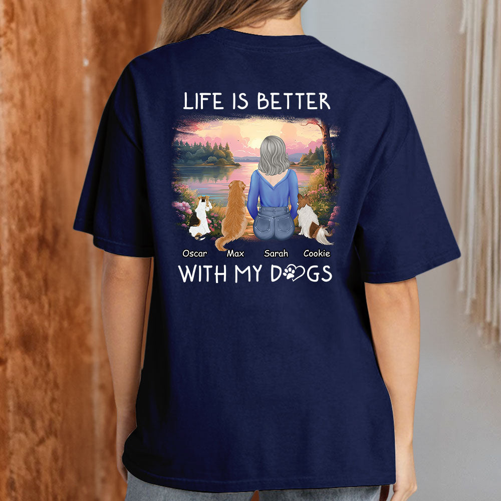Better With Dogs - Personalized Custom Unisex T-shirt