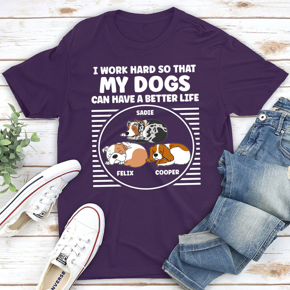 Work Hard For My Kids - Personalized Custom Unisex T-shirt