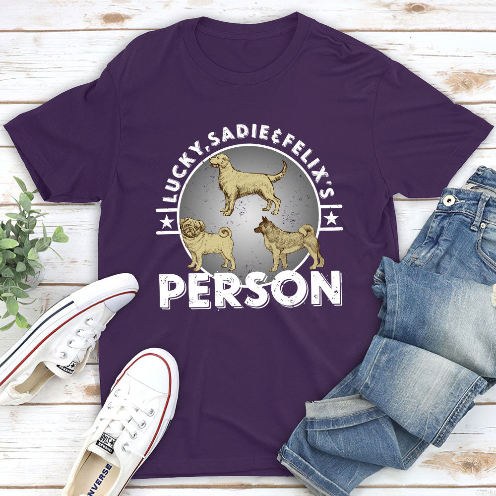Dog Person Circle - Personalized Custom Unisex T-shirt