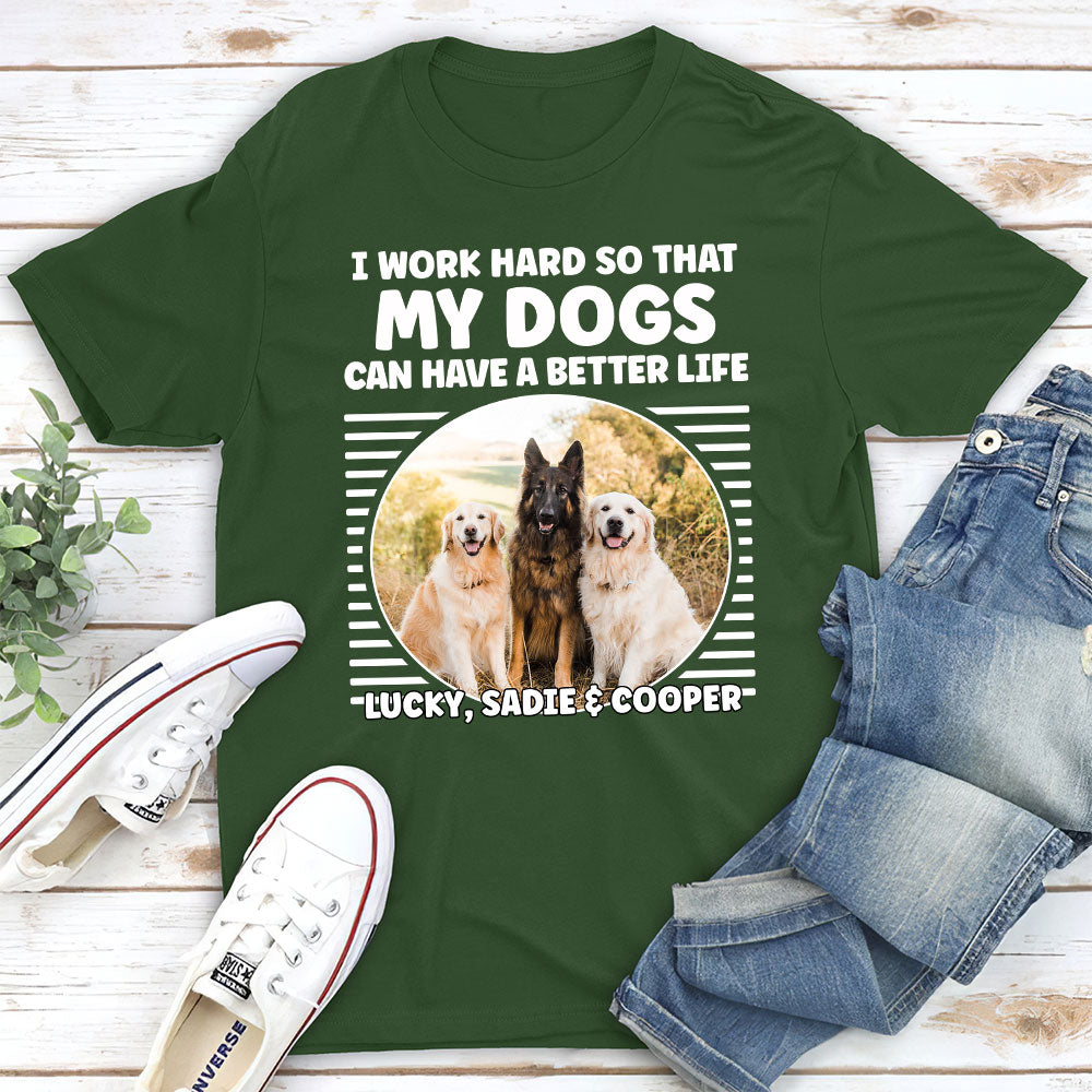 Work Hard For My Kids - Personalized Custom Unisex T-shirt