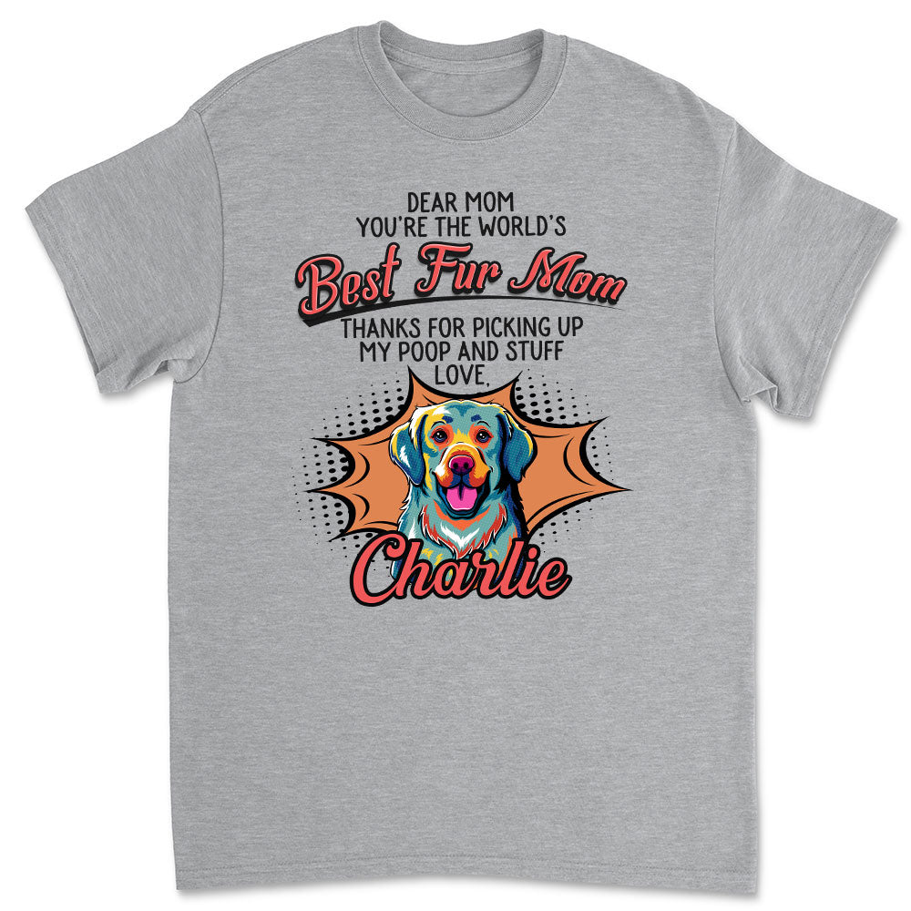 Pop Art Love Fur Dad - Personalized Custom Unisex T-shirt