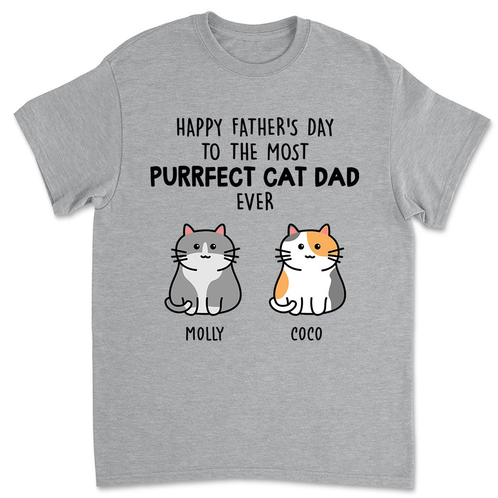 Purrfect Cat Dad - Personalized Custom Unisex T-shirt