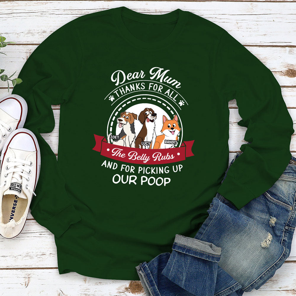 Dear Mom Thanks - Personalized Custom Long Sleeve T-shirt