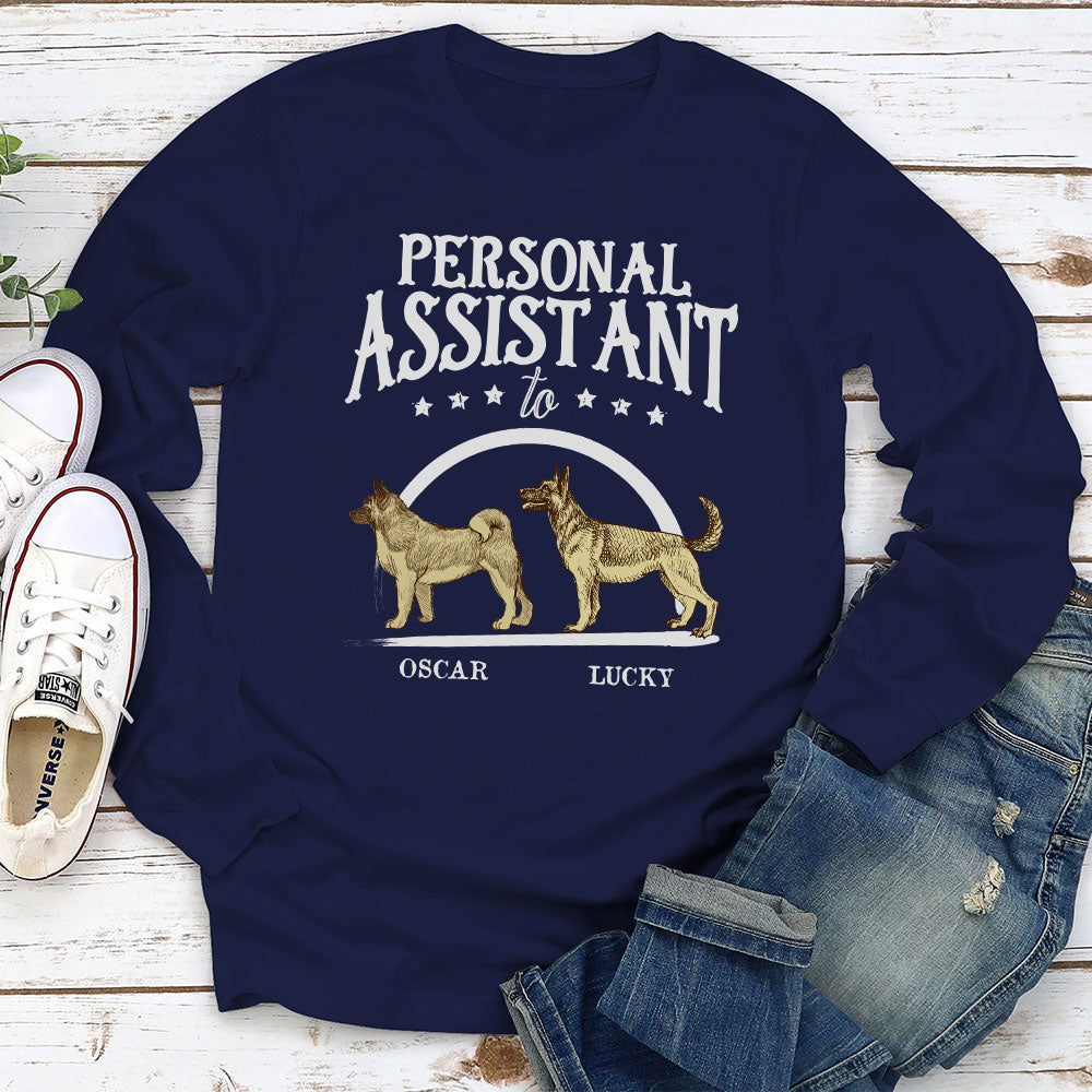 Dog Personal Assistant - Personalized Custom Long Sleeve T-shirt