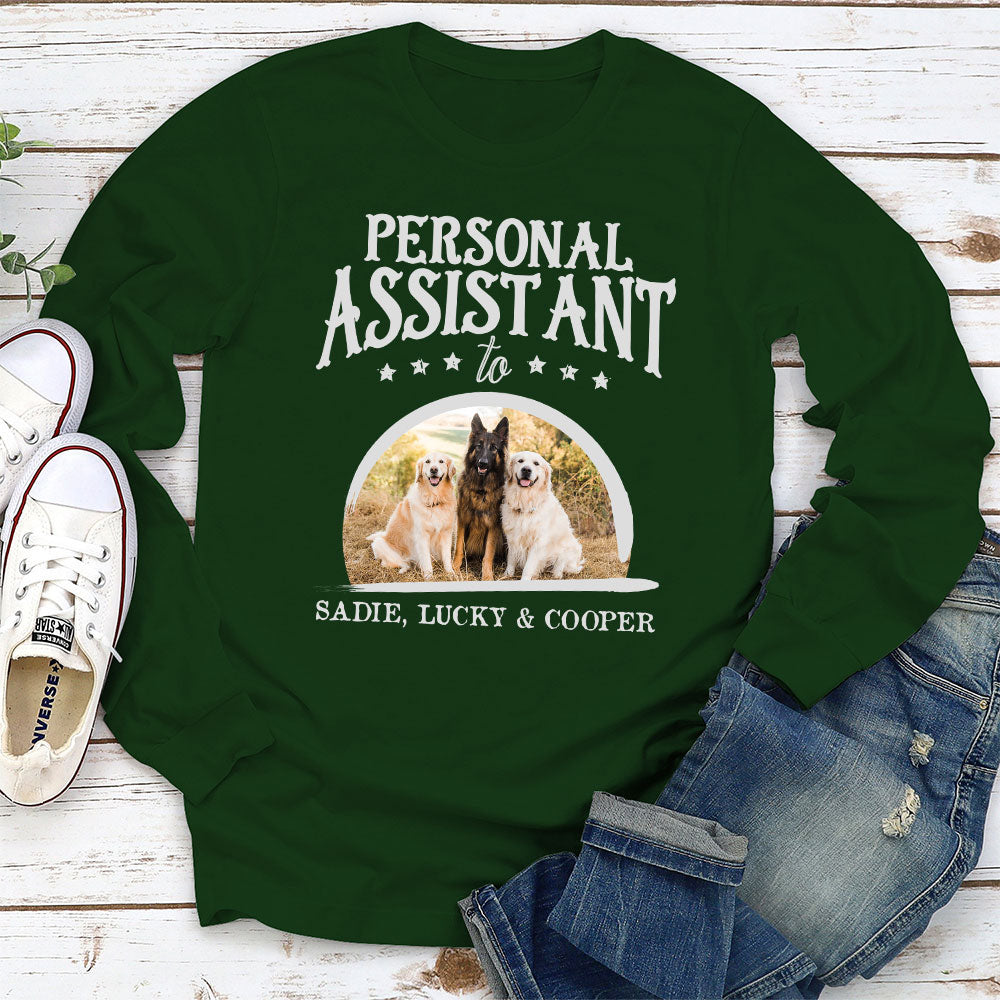 Dog Personal Assistant - Personalized Custom Long Sleeve T-shirt
