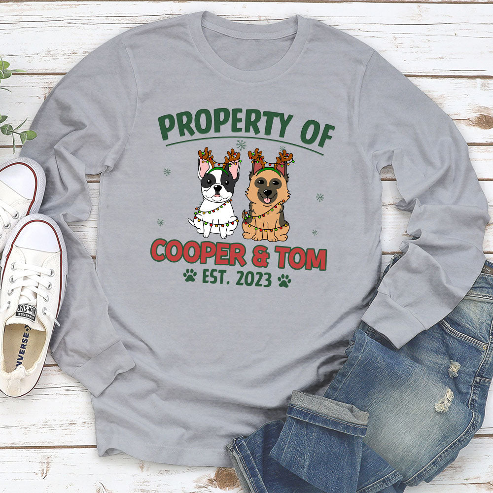 Property Of Simple Dog - Personalized Custom Long Sleeve T-shirt