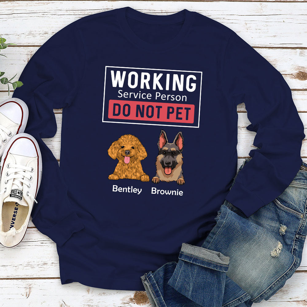 Dogs Working Service Human - Personalized Custom Long Sleeve T-shirt